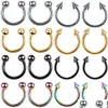 Nose Rings & Studs 1Pc 4X10Mm Nostril Piercing Horseshoe Stainless Steel Nose Studs Hoop Ring Lip Stud Cartilage Earrings Body Jewelr Dh4Yz
