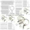 سلاسل المفاتيح حبل مفاتيح مفاتيح مفاتيح مفاتيح مفاتيح حلقة 100pcs الحلقات الفارغة keyfob key kains drop الأزياء الأزياء a dhm0a