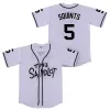 The Sandlot Movie Baseball Jerseys - Benny „The Jet” Rodriguez, Squents, Yeah -Yeah McClennan zszyty w szarym, białym, niebieskim