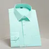 Camicia oversize S~8xl Camicie eleganti in twill da uomo Manica lunga vestibilità regolare Camicie sociali da ufficio da uomo d'affari con taschino sul petto 240307
