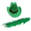 Basker Stpatrick Green Hat Shamrock Boas Irish National Day Celebration Costum Cap DXAA