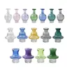 Smoking Accessories 3 Styles Colorful Glass Spinning Carb Cap Suitfor XL Quartz Banger Nails