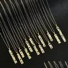 Pendant Necklaces 12 Zodiac Sign Necklaces Stainless Steel Constellation Letter Pendant Gold Chains For Men Women Fashion Birthday Jew Dhx1K