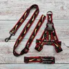 Halsbandriemen Set Designer Hondentuig Luxe Verguld Letterpatroon Geen trek Hondentuigriem voor groot medium klein Vechtende Schnauzer Bulldog Teddy S B103