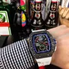時計豪華なリチャ・ウォッチ・フォー・ミル・メンズ・メカニカルRM11-04完全自動機械ムーブメントサファイアミラーラバーストラップスイスブランド高品質