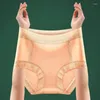 Femmes culottes sous-vêtements dentelle solide Lingerie caleçon haute couleur coton 4 pièces filles taille sans couture Sexy slips