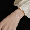 Charm Bracelets 2024 Silver Colour Sparkling Gypsophila Adjustable Bracelet & Bangle For Women Fine Fashion Jewelry Wedding Party Gift