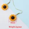 Boucles d'oreilles pendantes en forme de tournesol pour femmes, Lot de 20 paires, déclaration coréenne, jaune, goutte d'eau, bijoux à la mode, 2024