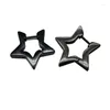 Orecchini a cerchio in acciaio inossidabile pentagramma stella orecchio stud dolce fresco gioielli moda piercing regalo di compleanno 57BD