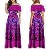 Robes de soirée 2024 femmes une ligne cou élégance robe longue été haute qualité Banquet polynésie
