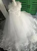 Hundkläder 2024 Luxury Puppy Wedding Party Dresses High-End Handmade White Lace Princess Dress Pet Clothes Pography Ytterkläder