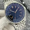 U1 Top AAA Bretiling 46 mm Navitimer-Uhr mit grünem Zifferblatt, automatisches mechanisches Uhrwerk, silbernes Zifferblatt, 50. Jahrestag, Herrenuhr, braunes Edelstahlarmband, Armbanduhren