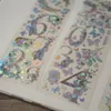 Confezione regalo 3 fogli Laser Diamond Pattern Fiore Farfalla Ghirlanda Design Adesivo in PVC Etichetta Decorazione Scrapbooking Fai da te