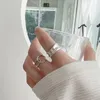 Cluster Ringe S925 Sterling Silber Für Frauen Einfache Mode Geometrische Unregelmäßigkeit Ring Licht Luxus Schmuck Zubehör Großhandel