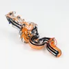 Latest Colorful Dragon Loong Smoking Glass Pipes Portable Handmade Dry Herb Tobacco Filter Spoon Bowl Innovative Pocket Cigarette Holder DHL