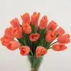 Fleurs décoratives 7 pièces fausse fleur sans décoloration tulipes simulées réalistes beau bouquet artificiel nécessitant peu d'entretien pour la décoration de la maison