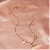 Anhänger Halsketten Neue Schmetterling Aussage Halsketten Für Frauen Mode Gold Silber Tier Anhänger Choker Ketten Mädchen Schmuck Geschenk Drop D Dhcji