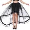 skirt Long Corset Steampunk Skirt Sexy Transparent Tulle Mesh Skirts for Women Female's Black Gothic Skirts for Shows Party