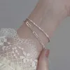 Pure Sier Sparkling Armband för kvinnors Instagram, Small Popular Design Light High Grade Enkel förkylning och elegant stil