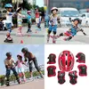 7 pezzi Set di protezioni per pattinaggio su ghiaccio per bambini Ginocchio per bambini Protezione per polsi Gomiti per bicicletta Skateboard Pattinaggio su ghiaccio Protezione per rulli 240304