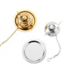 Gold 304 Stainless Steel Tea Infuser Teapot Tray Spice Tea Strainer Herbal Filter Teaware Accessories Tools