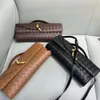 El çantası Crossbody Lady Bags Bottegs Venetass çanta Yeni Yatay Uzun Debriyaj Andiamo Kadın Baget Çanak Dokuma Ziyafet Tek Cowhide Omuz 1 Mui6