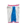 Basketbal GTA VICE CITY Naaien Borduren Buitensport Strandbroeken Shorts Hoogwaardige Mesh Ventilatie 2023 Nieuw Wit