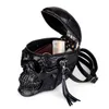 Модельерская сумка-пакет с черепом, оригинальная женская сумка, забавная голова скелета, черная сумочка, одиночная 240228