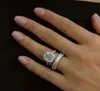 Luxe 925 en argent Sterling taille émeraude créé bague de fiançailles de mariage Cocktail diamant anneaux pour les femmes bijoux 7279569