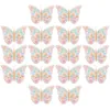 Dininarwarware descartável 16 PCS Plato Butterflies Supplies de festa de papel pratos de piquenique pratos de pratos de flauta de talheres impressão