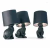 Table Lamps Nordic Black Resin Lamp Creative Modern Cloth Art Animal Led Light Living Room Dining Bedroom Home Decor Drop Delivery L Dh5Fy