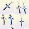 Pendant Necklaces Mens Necklace Pendant Stainless Steel Chain 3 Layer Blue Black Color Jewelry Gifts Fashion Accessories5829643 Drop D Dhqz4