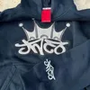 Retro hiphop jnco hoodies harajuku broderi mönster y2k tröja hoodie män kvinnor överdimensionerade lösa långa ärm pullover toppar 240307