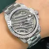 Montre à mouvement mécanique automatique pour hommes, lunette en diamant, 40mm, étanche, en acier inoxydable, pour hommes, montres-bracelets de mode, Montre De Luxe