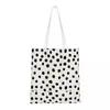 Shopping Bags Polka Dot Female Shoulder Spots Pattern Reusable Bag Fashion Large Capacity Tote Kawaii Canvas