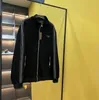 P086 designer jaqueta de beisebol dos homens manga longa zip up clássico preto jaquetas luxo marca masculino casaco