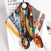 Kvinnor 100% Real Silk Square Scarf For Gift Hangzhou Pure Silk Neckscarf Wraps Christmas Day Present Square Silk Scarves Bandanas 240304