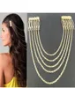 promoção Inteiro MAIS NOVO WOMEN039S VINTAGE GOLDSILVER CHAINS FRINGE TASSEL HAIR COMB CUFF WOMEN HEAD CLIPS HAIRBAND2621929