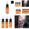 Tatoeage-inkten 16 kleuren 30 ml / fles Tatoeage-inkt Zwart Permanente Body Art Verf Micropigment Bruin Wenkbrauw Eyeliner Lip Beauty Tool Dro Dhmum