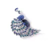 Regalo di fascia alta blu tendenza leggera Spilla pisello con diamanti pieni, cappotto da uomo e da donna, accessori floreali sul petto