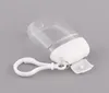 Bouteille en plastique de désinfectant pour les mains de 30ml, bouteille à rabat petg, petit paquet d'échantillon, pots à crochet portables, porte-clés Portable Clear1167996