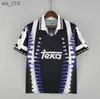 Koszulki piłkarskie retro prawdziwe Redondo Madrid Zamorano Home Białe niebieskie koszule piłkarskie Vintage Maglia futbolh240307