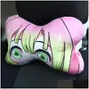 Cushion/Decorative Pillow Devils Blade Car Neck Pillow Demon Slayer Kimetsu No Yaiba Manga Tanjirou Nezuko Cartoon Cute Cushion Decora Dhco7