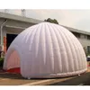 Partihandel 10x10x4.5mh (33x33x15ft) Anpassad vit luft Uppblåsbar kupol tält med LED -belysning Cirkusgiganten Bröllopsmarker igloo Party Pavilion för evenemang