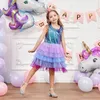 Dziewczęta syrena księżniczka sukienka 3-8t Dzieci moda Ruffles projektant syreny suknia balowa dziewczyna koronkowa spódnica 4 style