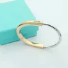 Hot Tiffay Horseshoe Shaped Titanium Steel Armband Rose Gold Jewelry 8qt4