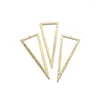 Charms 10pcs Raw Brass Textured Geometry DIY 이어링 용 목걸이 팔찌 보석 제작을위한 중공 삼각형 펜던트