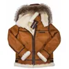 Plush Jacket Men Integrated Leather Fur Comfortable Thick Insulation Long Sleeved Solid Color Casual Versatile Zippered 240223