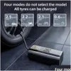 Pompe gonflable Nouveau compresseur d'air portatif de gonfleur de pneu de voiture avec l'affichage à cristaux liquides de pression précise de charge de téléphone portable pour la moto Dhovj