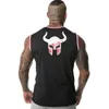 Bodybuilding Tank Tops Men Gym fitness ärmlös skjorta manlig stringer singlet sommar casual mode tryckt undertröja väst 240229